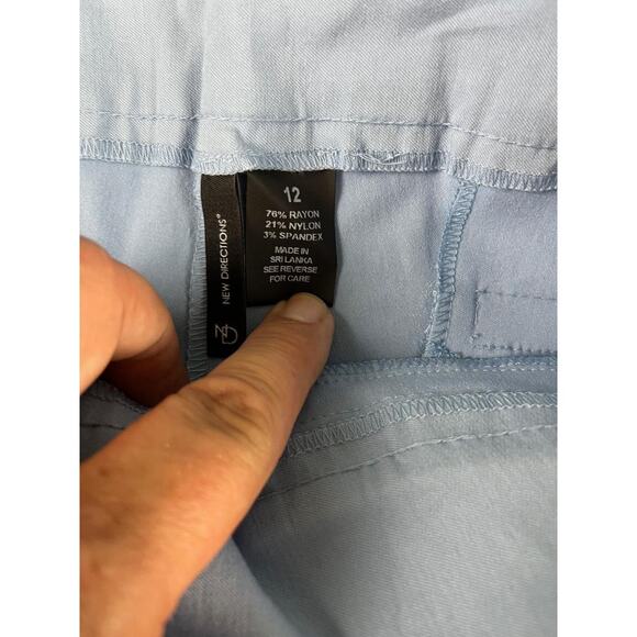 New Directions Women’s Size 12 Light Blue Pull‑On Stretch Pants NWT - Picture 7 of 11